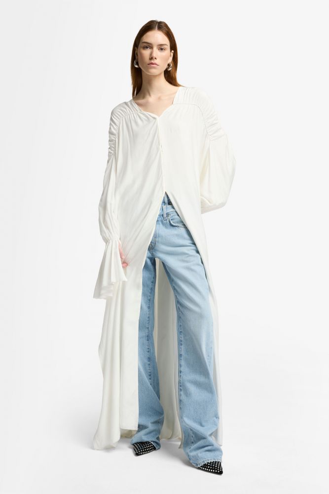 Ariel Dress Silk Blend White