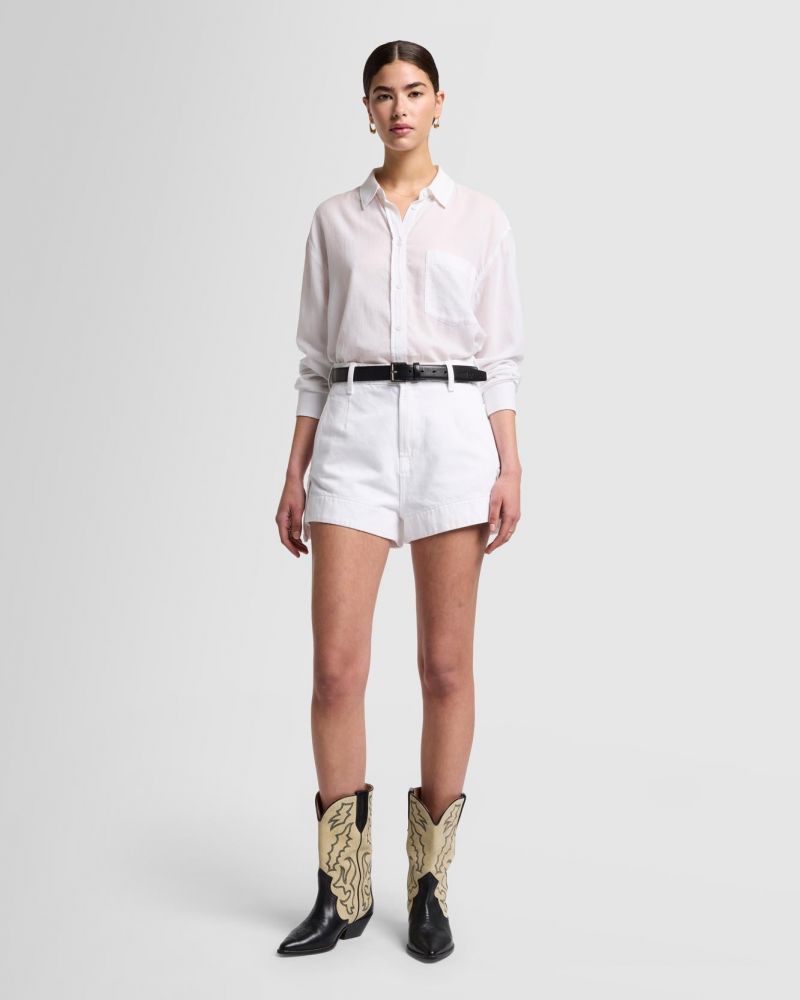 Tailored Slouch Short Brillant White