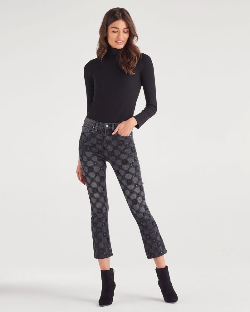 HW Slim Kick Luxe Vintage Sequins Black