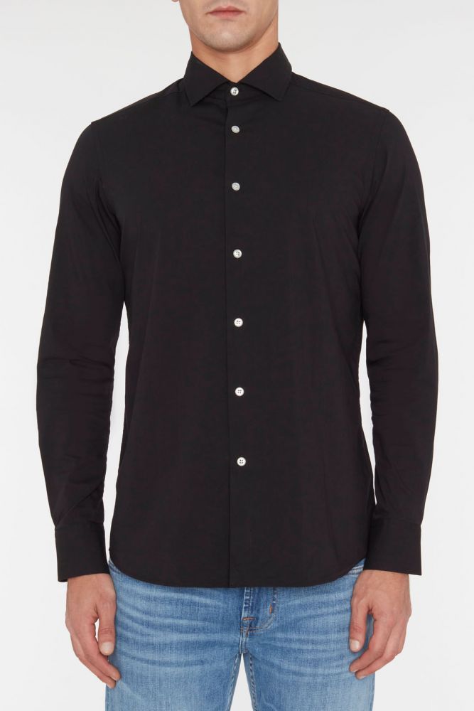 Cutaway Shirt Popeline Black
