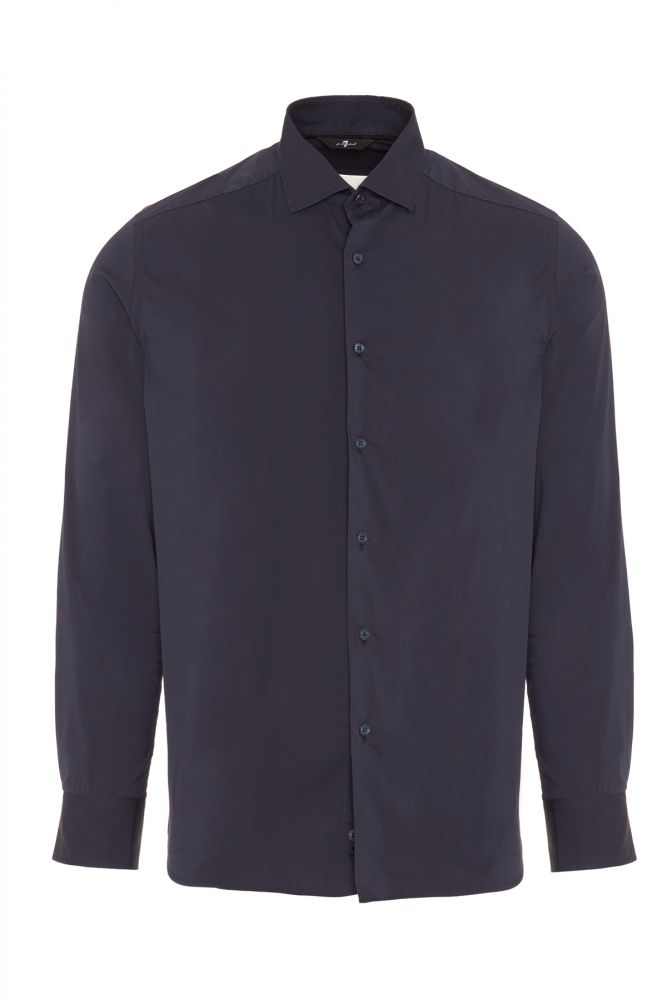 Cutaway Shirt Popeline Navy
