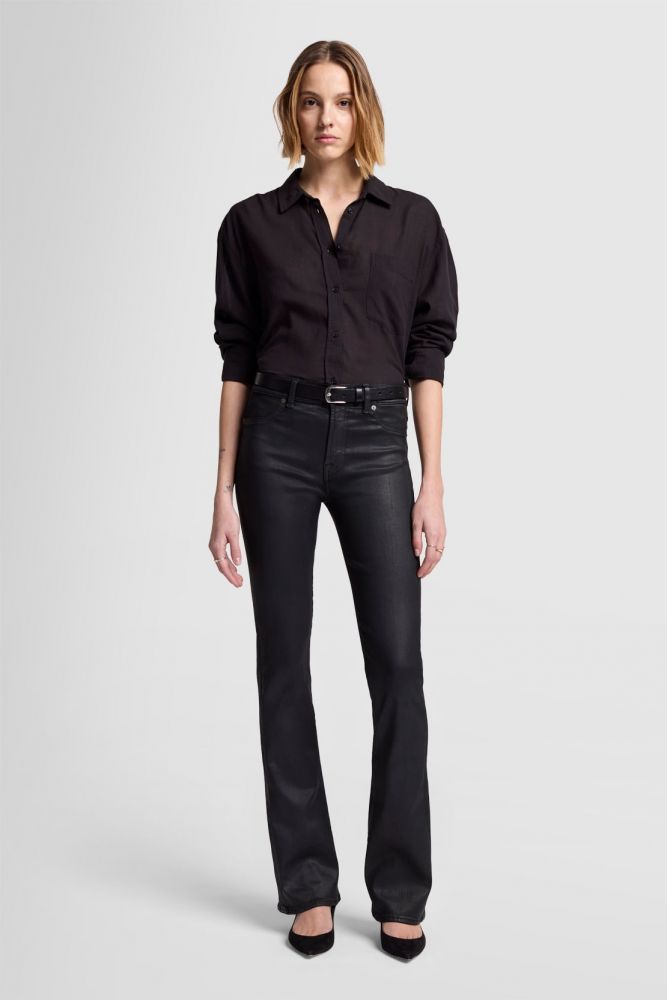 Bootcut Coated Stretch Black